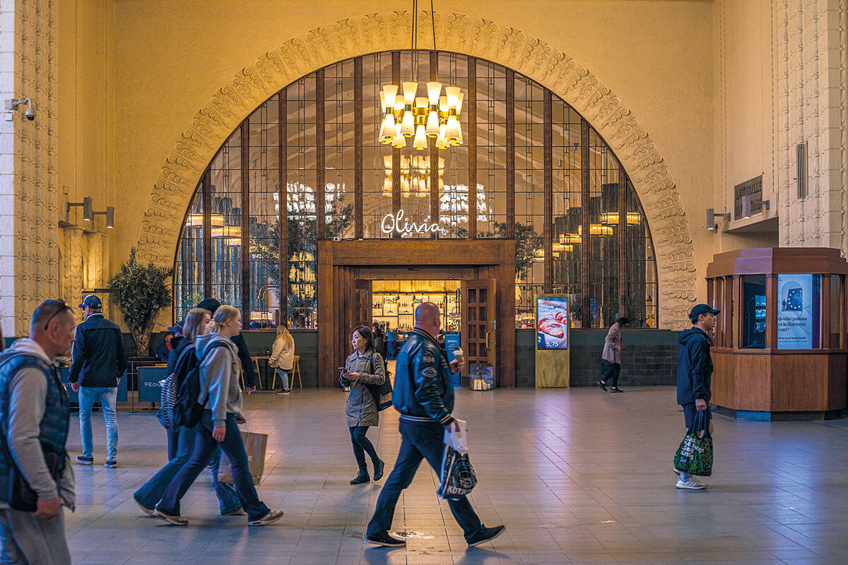 In der Central Station in Helsinki kann man noch immer stilvoll dinieren: Das Olivia eröffnete 2022.
